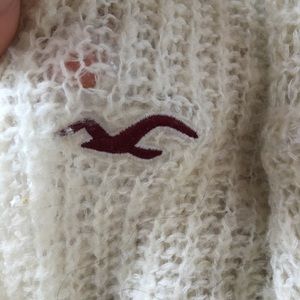 Hollister white cardigan size S